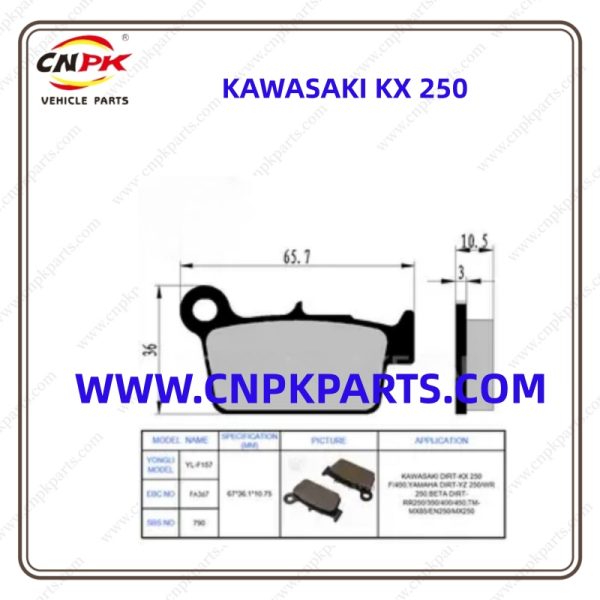 Motorcycle Brake Pads For Kawasaki Kx 250